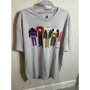 T-Shirt, BIG BANG THEORY S2 CAST Costums L Grey Howard Sheldon Leonard Raj Penny